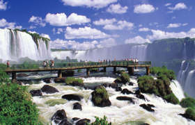 Iguassu waterfalls at close range
