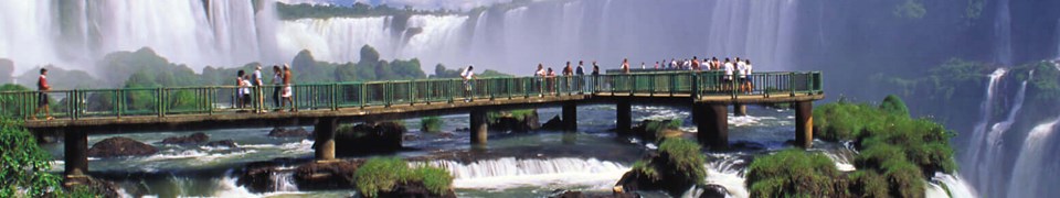 Iguassu waterfalls at close range