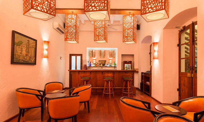 Enjoy a drink at the cocktail bar