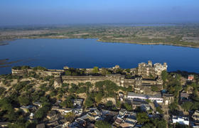 The Nearby Fort Overlooking The Lake