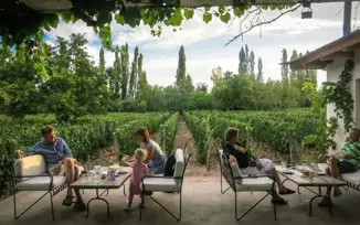 Enjoying a winery