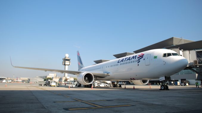 A LATAM 767 Parked At Sao Paulo