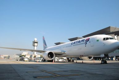 A LATAM 767 Parked At Sao Paulo