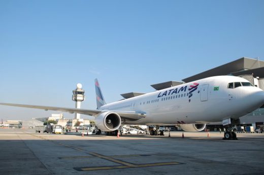 A LATAM 767 Parked At Sao Paulo