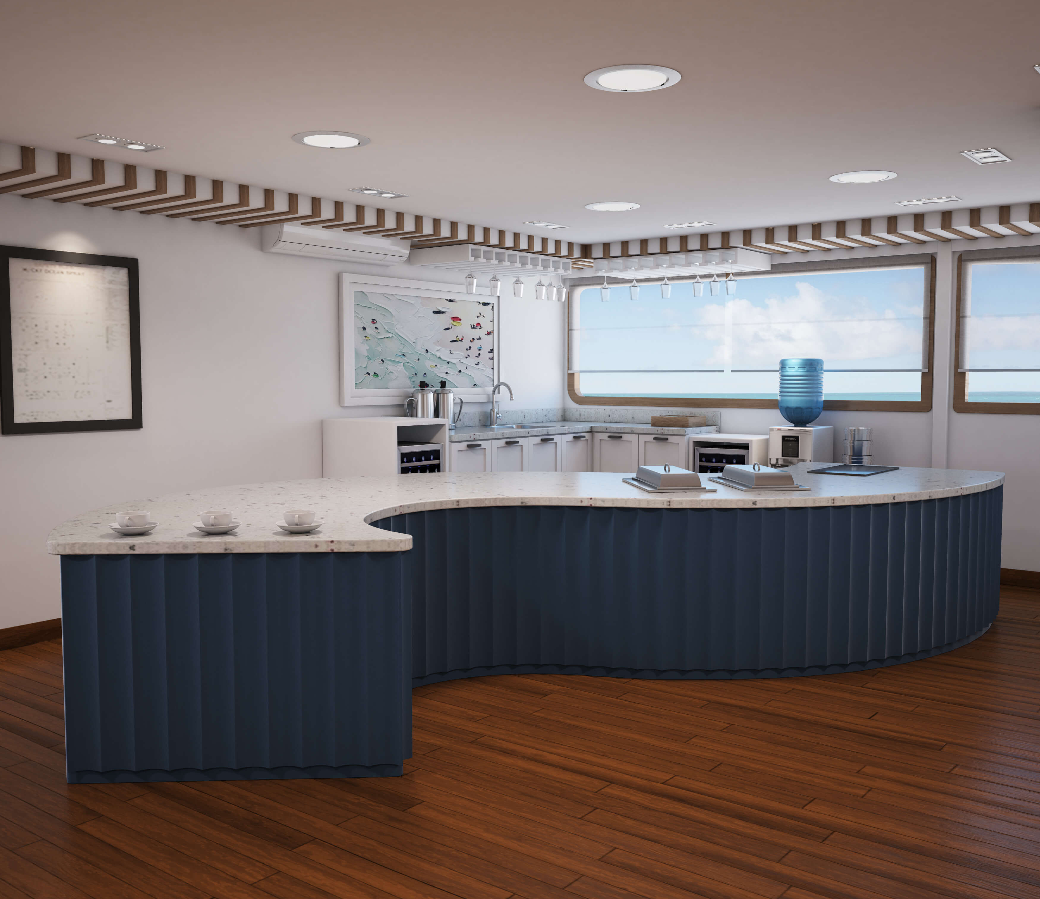 The buffet area, from where delicious cuisine is served