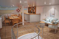 The lounge and dining area
