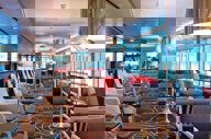 Spacious and comfortable lounges with views of the seascapes