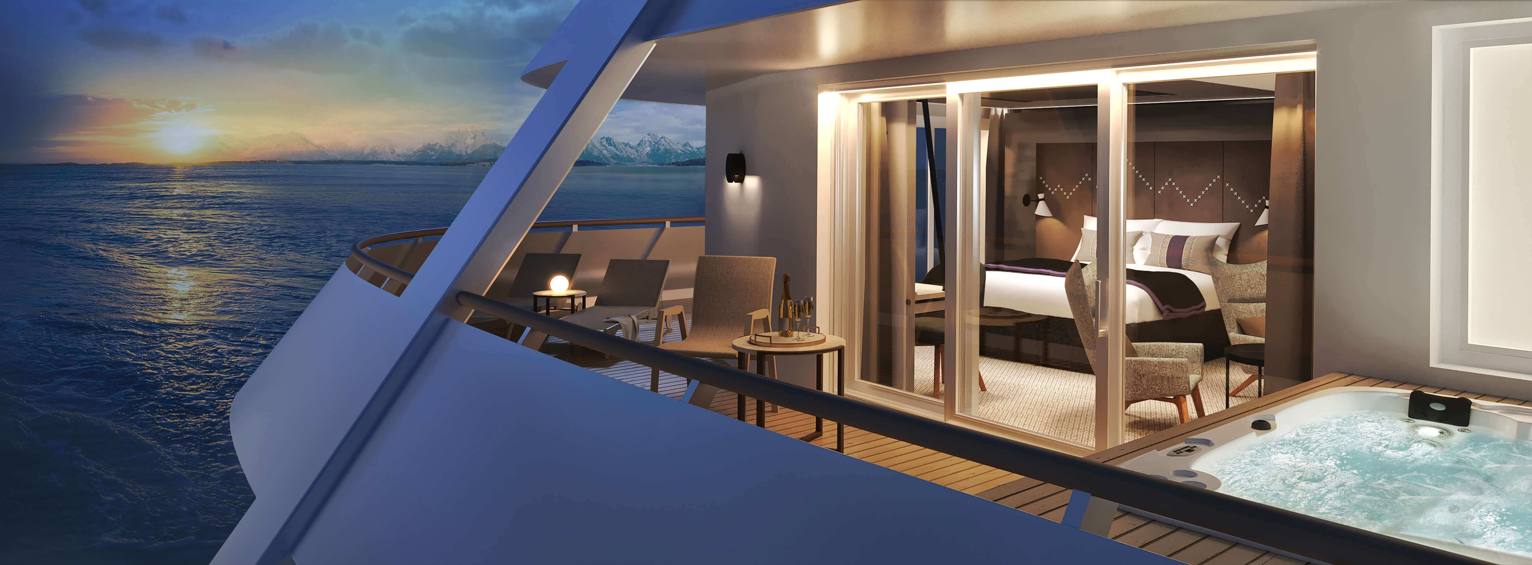 The spacious corner suite with amazing views