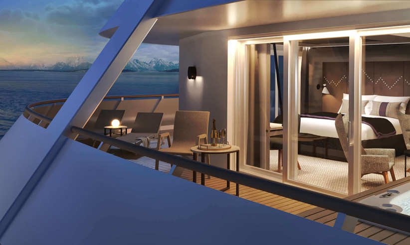 The spacious corner suite with amazing views