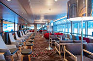 The explorer lounge bar with wide ocean views