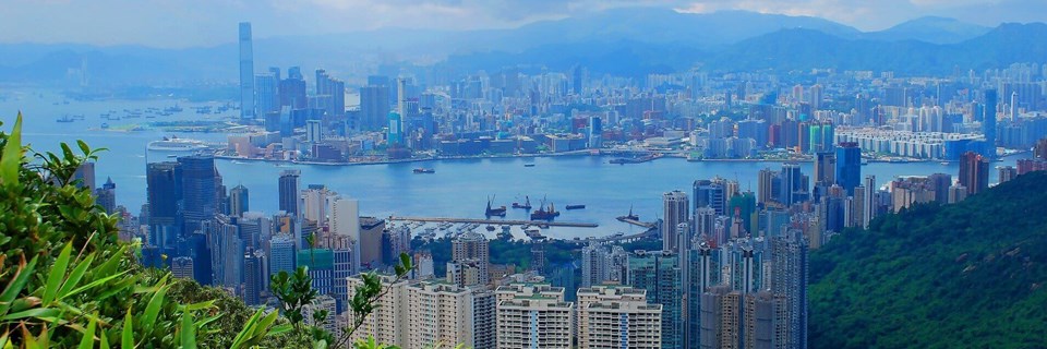 Vue aérienne sur Hong Kong 