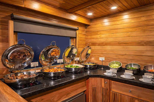 The buffet on Coral II