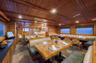 The lounge and restaurant on Coral II