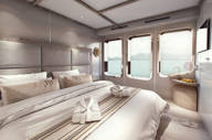 Double cabin with glorious sea views 