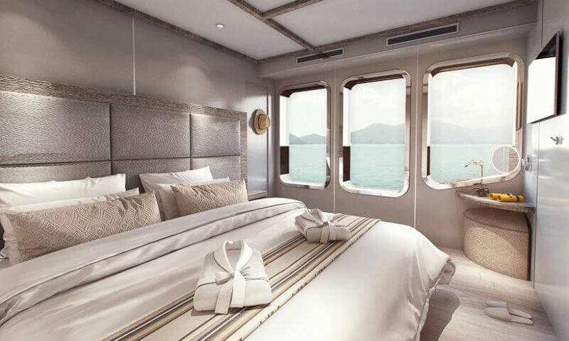 Double cabin with glorious sea views 