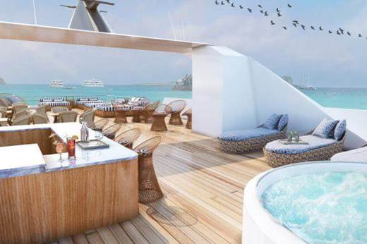 Enjoy the sundeck with its large jacuzzi