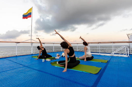Enjoy yoga on the sun deck
