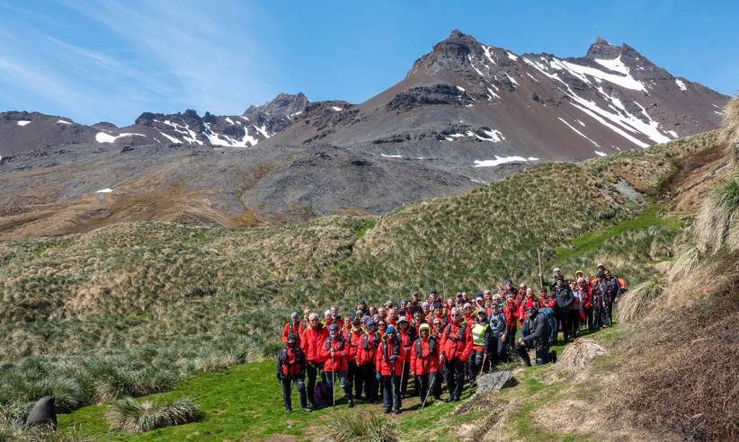 Exploring South Georgia on a guided excursion ashore 
