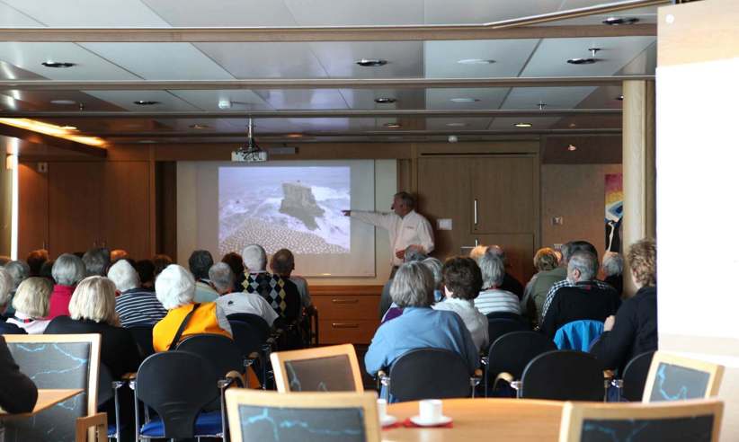 Enjoy lectures from expert speakers throughout your cruise