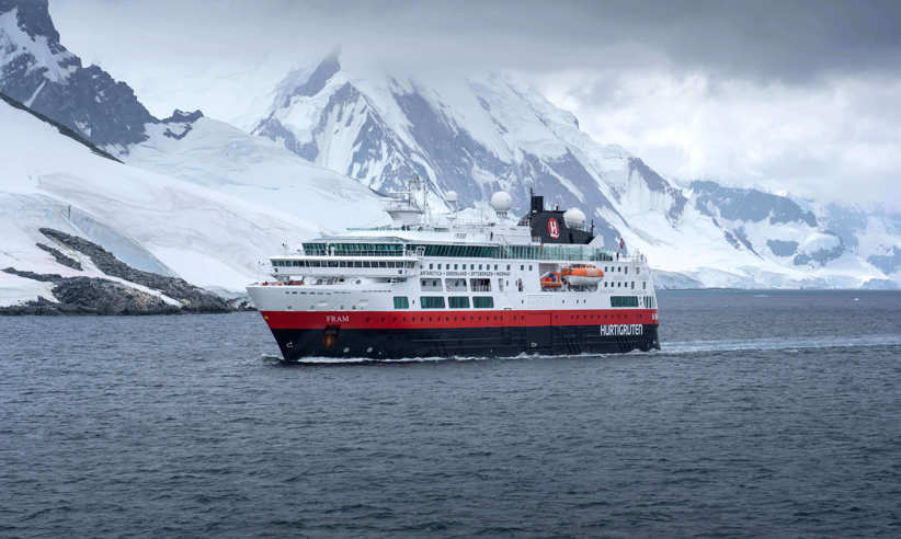 MS Fram cruising in Antarctica 