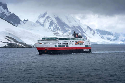 MS Fram cruising in Antarctica 