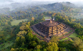 Borobudur aerial view