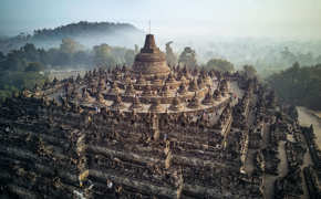 Borobudur in the mist