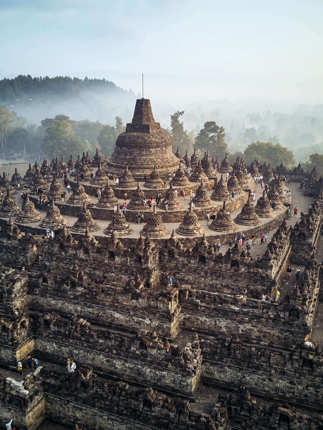 Borobudur in the mist