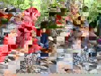 Villagers cooking 