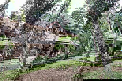 The rooms overlook the garden 