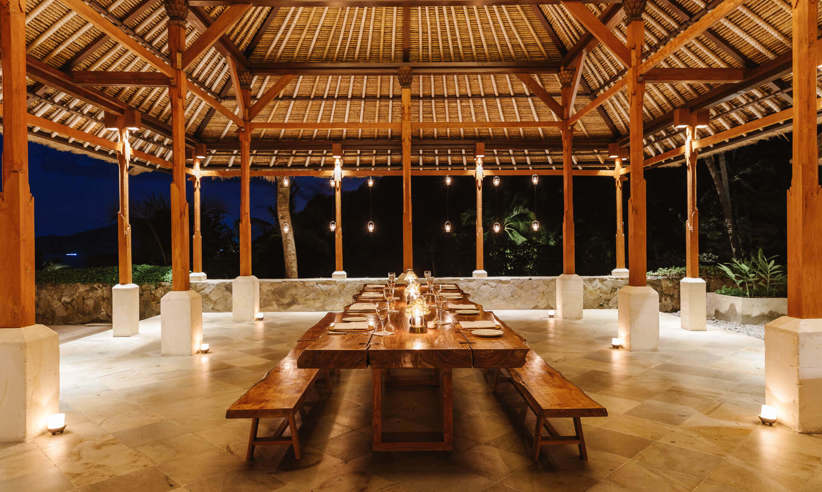 The dining area