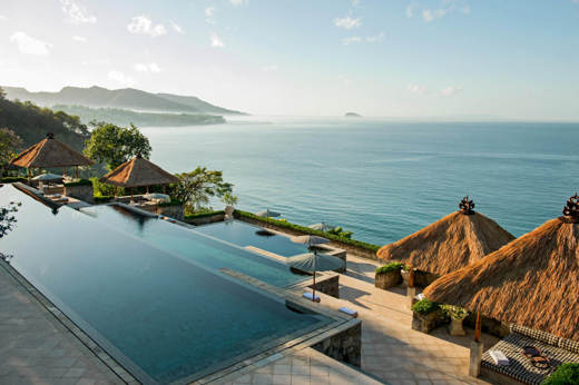 The three tiered main swimming pool 