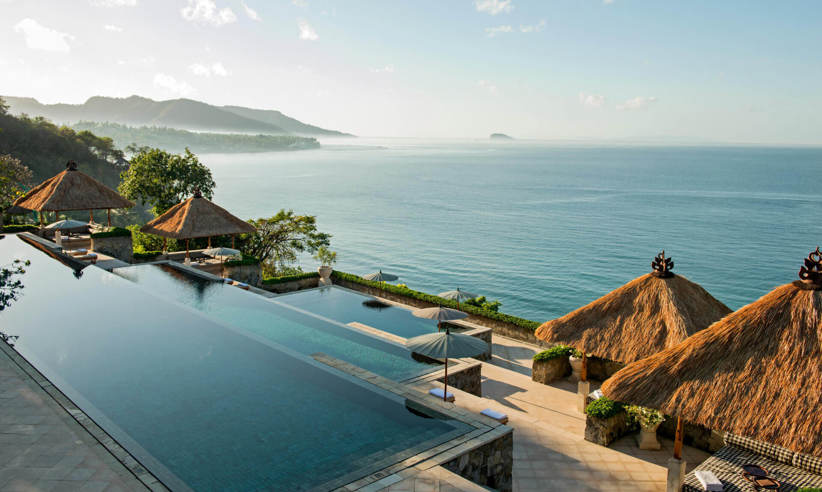 The three tiered main swimming pool 