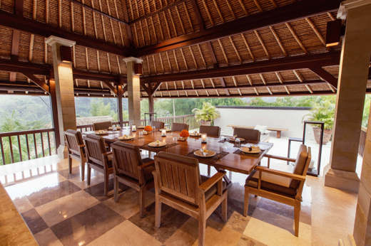 The dining area 