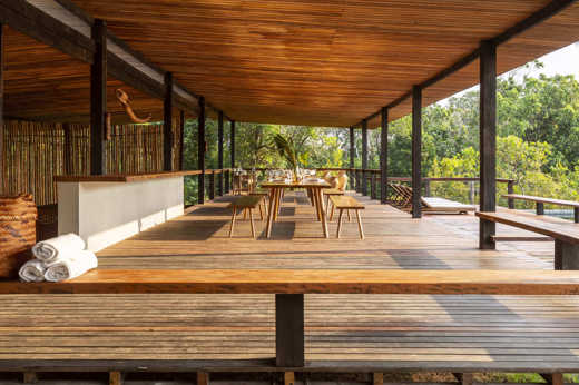 The dining area
