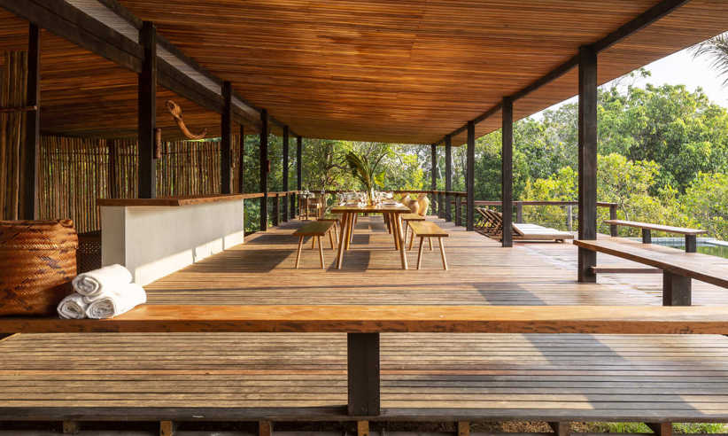 The dining area
