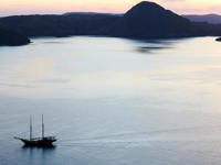 The Komodo Islands at sunset 