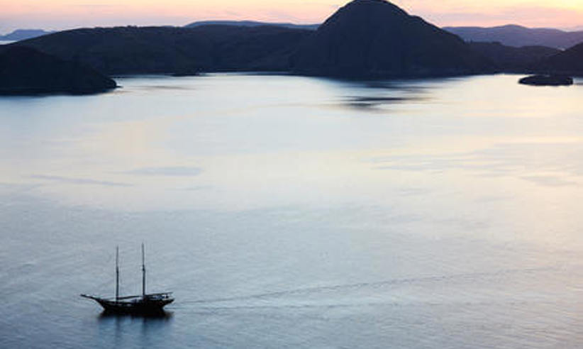 The Komodo Islands at sunset 