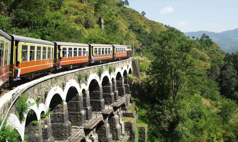 The famous toy train from Kalka to Shimla