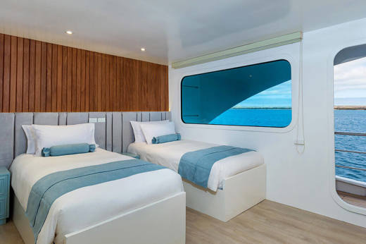 Twin stateroom with balcony
