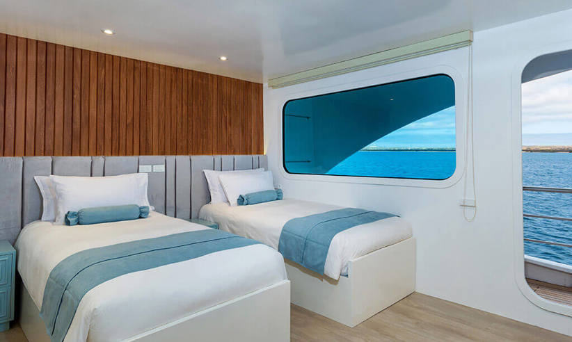 Twin stateroom with balcony