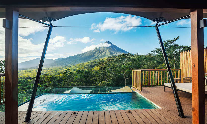Each tent has its own plunge pool