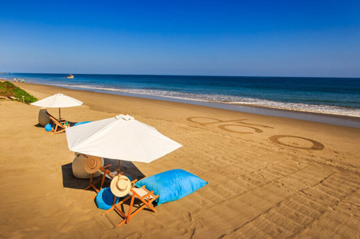 A remote beach awaits