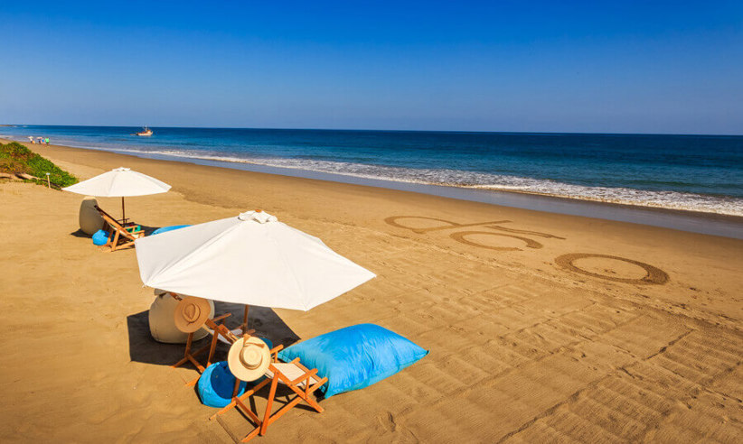 A remote beach awaits