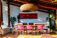 The lounge area 