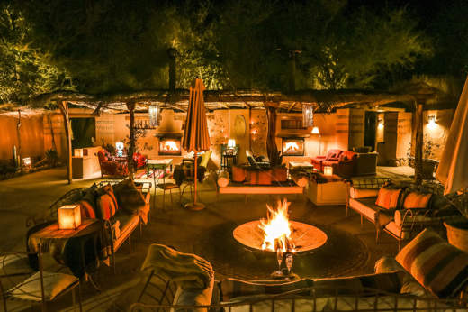 Enjoying by the fire at night is a wonderful experience 