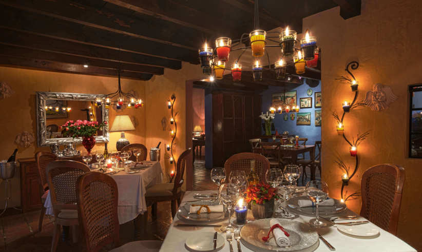 The dining room 