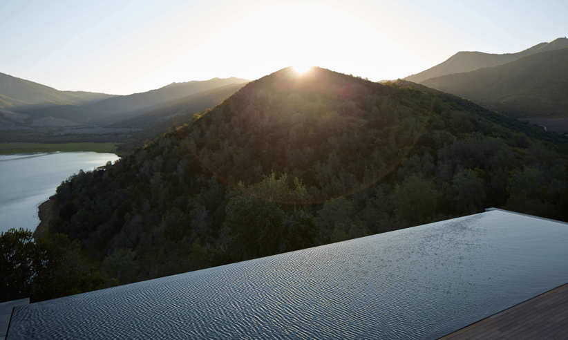 A pool with a view