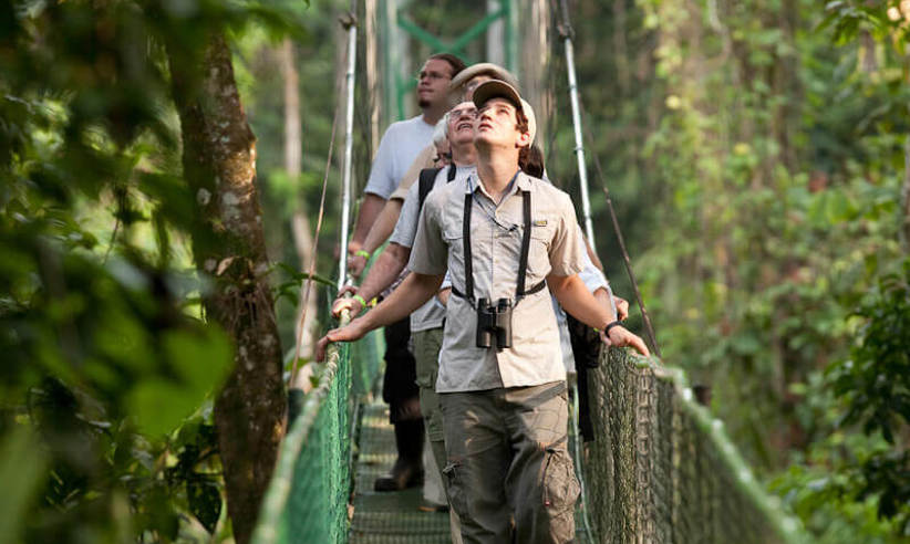 Trekking in the reserve 