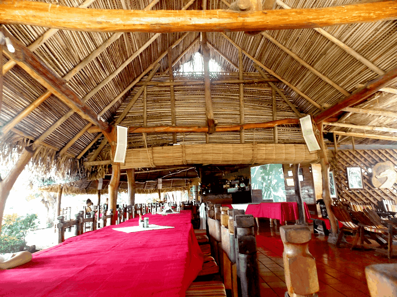 The dining area 